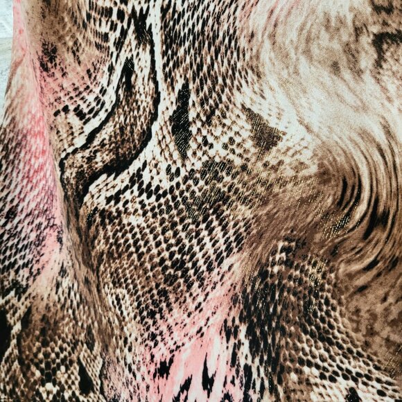 Venus Y2k Pink snakeprint top asymetrical hem patchwork beaded Fairy grunge - Picture 5 of 7